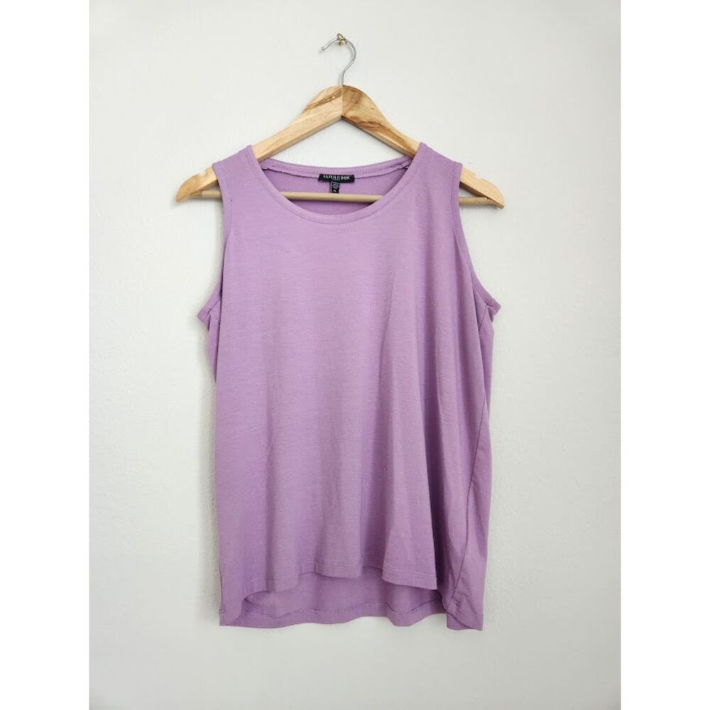 Eileen Fisher Lavender Sleeveless Scoop Neck Tank Top | Size PL